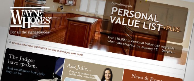 Case study image Wayne Homes, On your lot builder