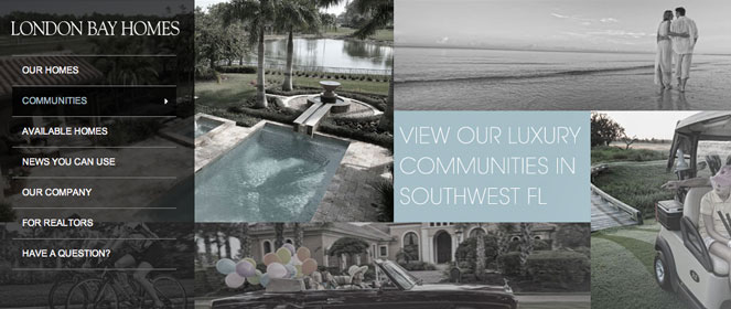 London Bay Homes Luxury web site redesign